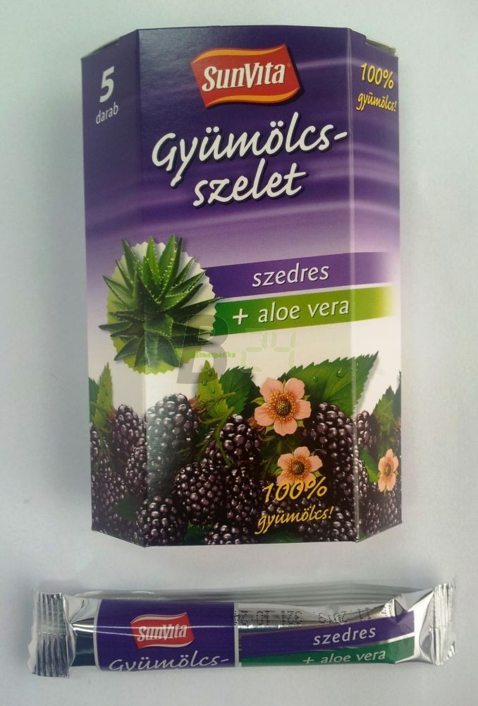 Sunvita gyümölcsszelet szedres-aloe vera (5X15 g) ML043141-28-5