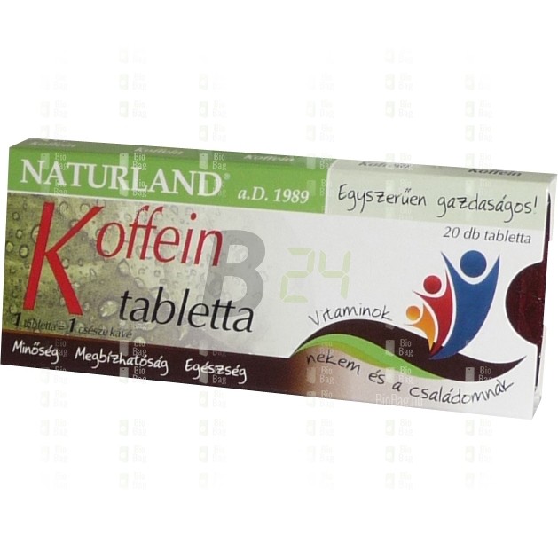 Naturland koffein tabletta 20 db (20 db) ML069927-17-9