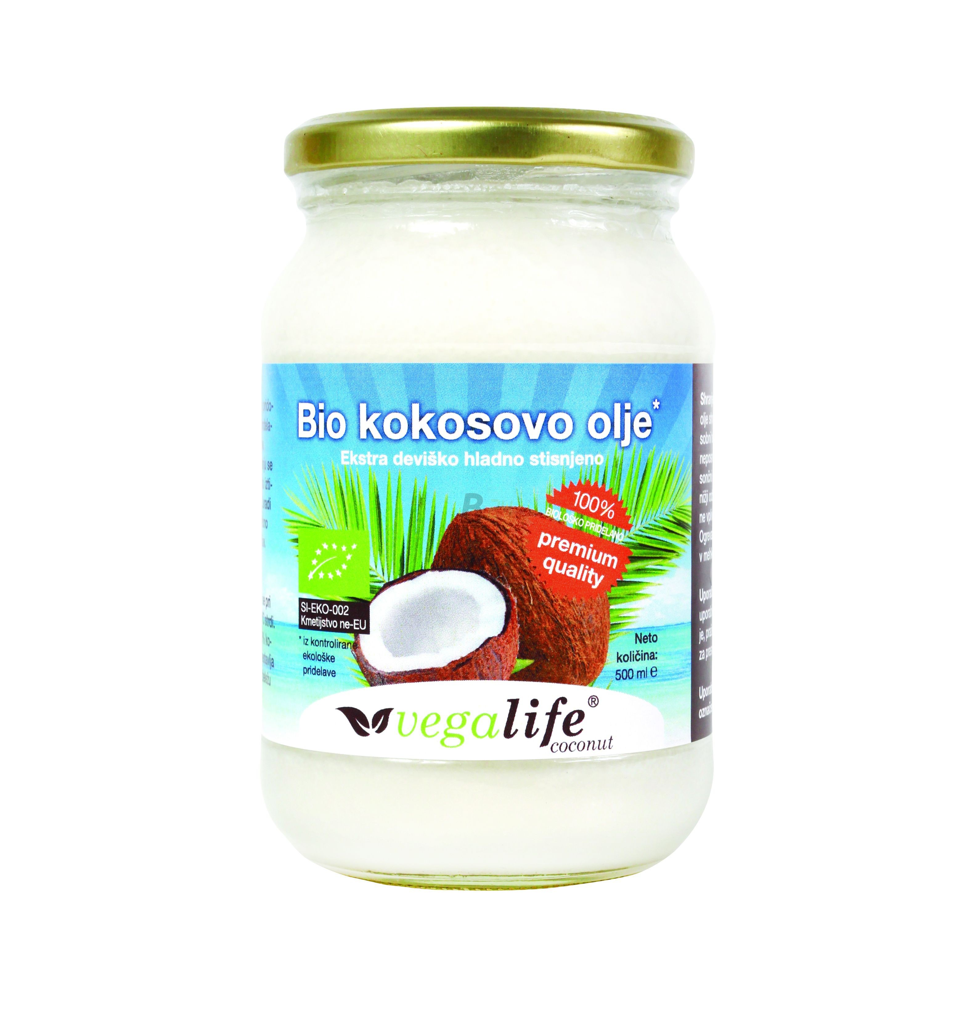 Vegalife bio szűz kókuszolaj (500 ml) ML079154-13-8